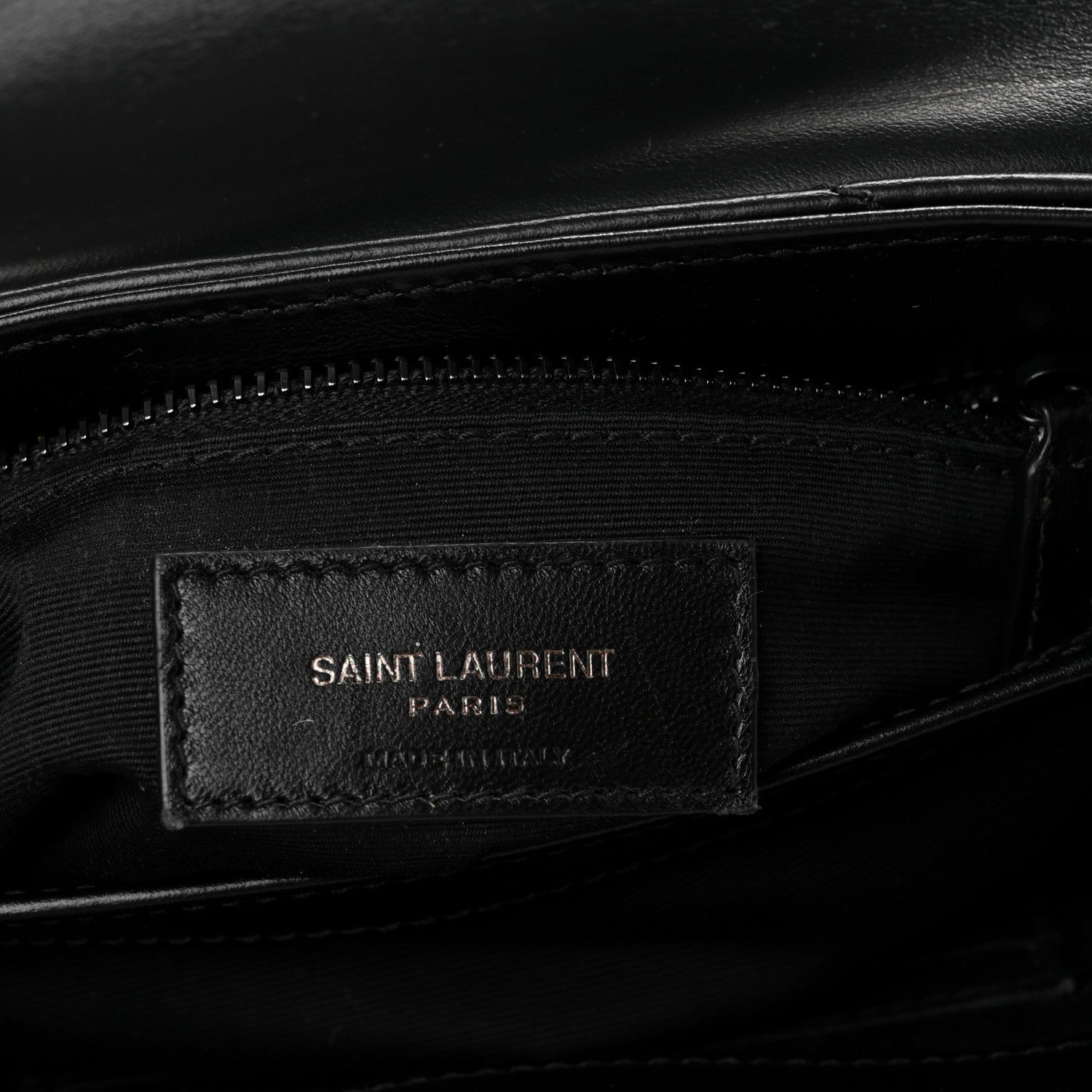 Saint Laurent Calfskin Y Quilted Monogram Monochrome Toy Loulou Crossbody Bag Black 6 of 10
