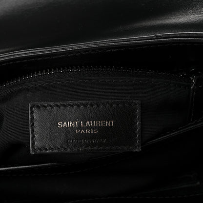 Saint Laurent Calfskin Y Quilted Monogram Monochrome Toy Loulou Crossbody Bag Black 6 of 10