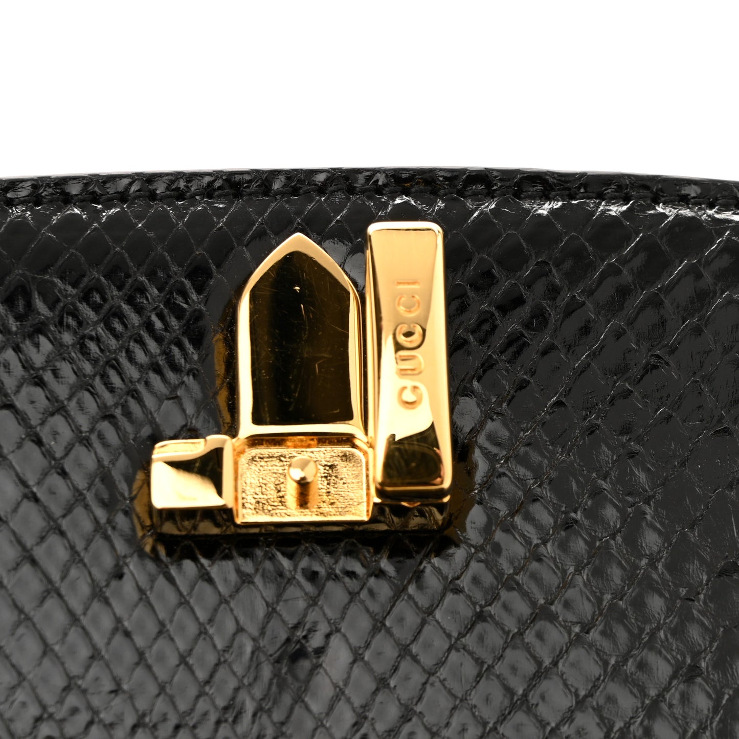 Snakeskin Mini Sylvie 1969 Messenger Bag Black