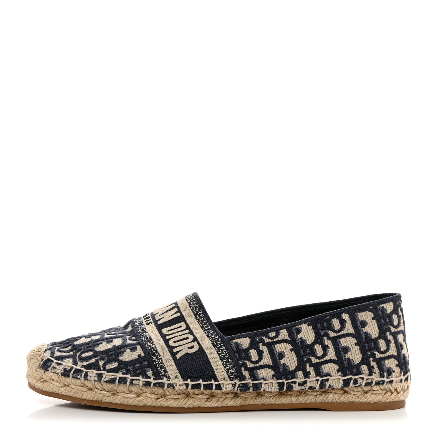 Christian Dior Oblique Embroidered Granville 15mm Espadrilles 40.5 Deep Blue 1 of 8
