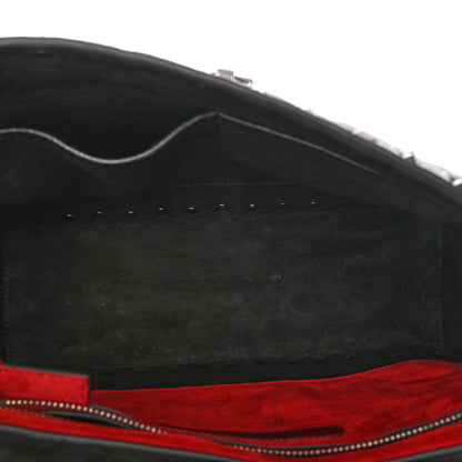 Valentino Garavani Craquele Nappa Large Rockstud Spike Shoulder Bag Black 7 of 10