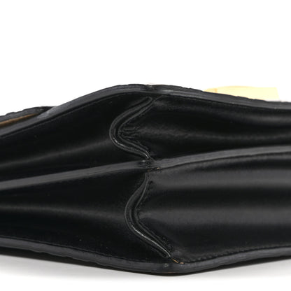 Fendi Vitello Liberty Bi-Color FF 1974 Embossed Small Kan U Shoulder Bag Maya Black 9 of 14