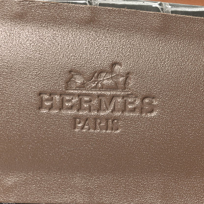 Hermes Shiny Alligator Oran Sandals 41 Gris Tourterelle 9 of 10