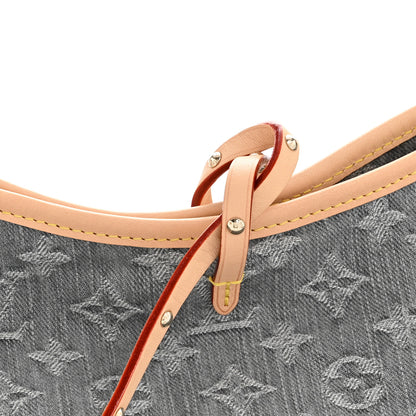 Louis Vuitton Monogram Denim CarryAll MM Washed Grey 8 of 12