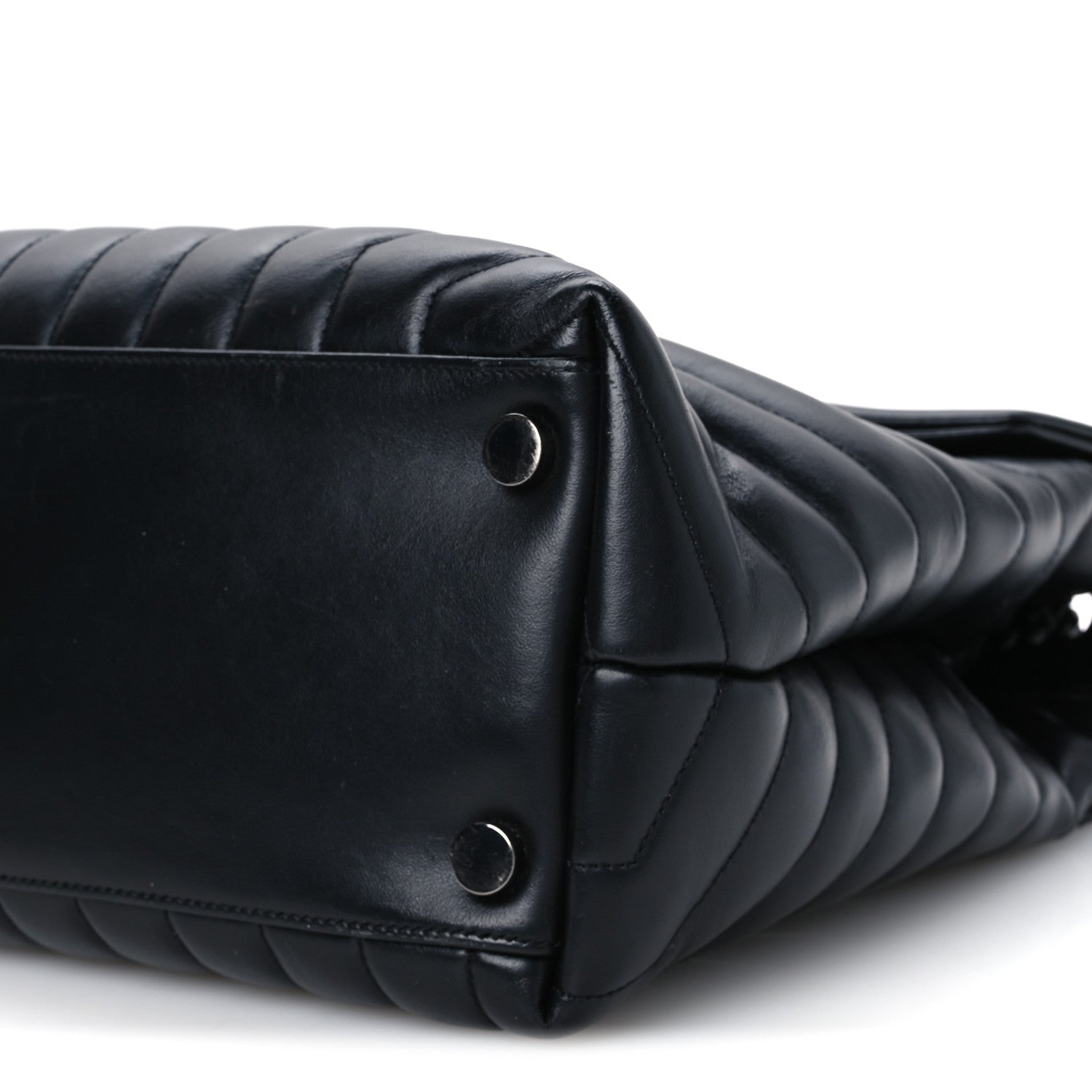 Saint Laurent Calfskin Y Quilted Monogram Monochrome Large Loulou Chain Satchel Black 11 of 11