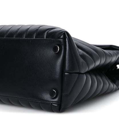 Saint Laurent Calfskin Y Quilted Monogram Monochrome Large Loulou Chain Satchel Black 11 of 11