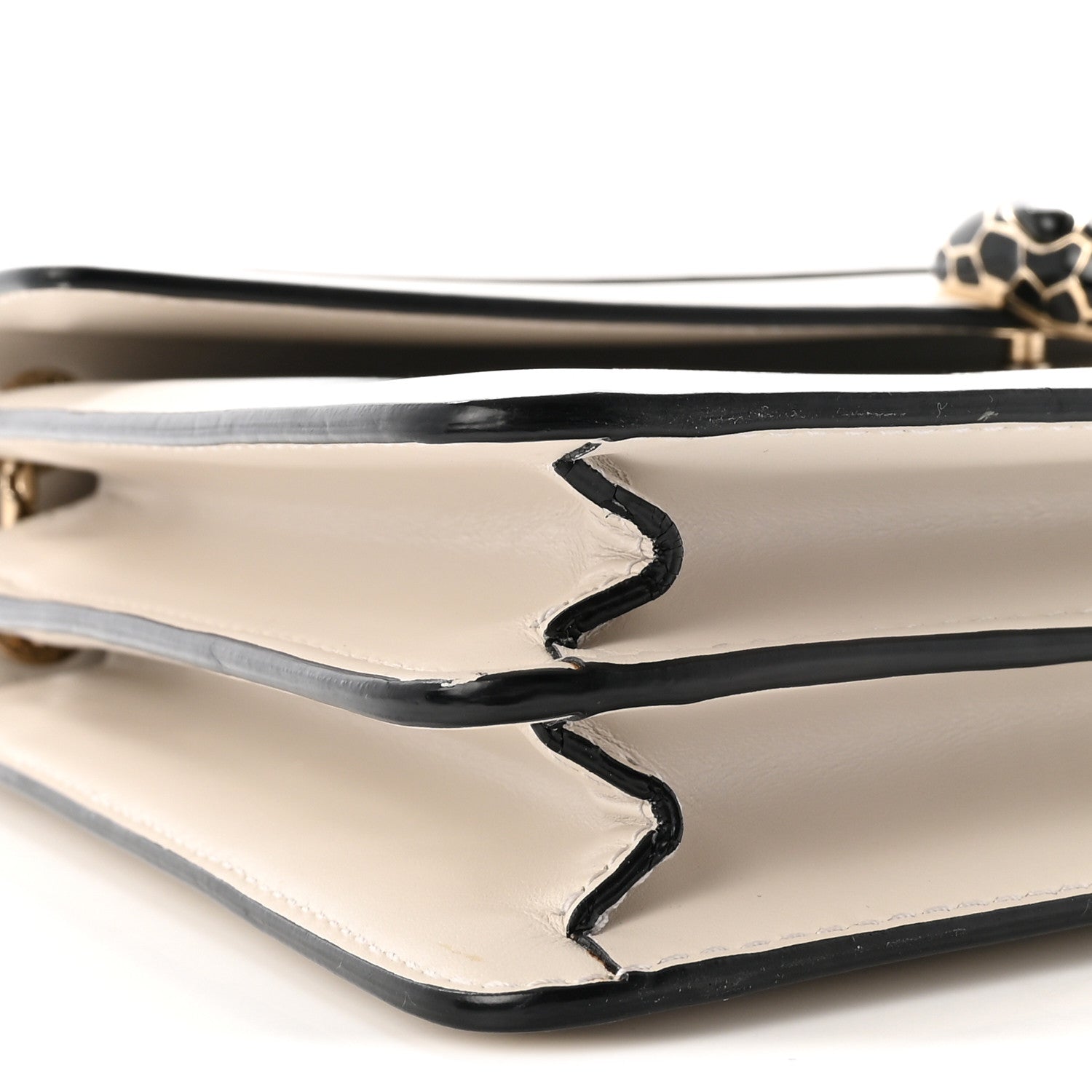Bulgari Calfskin Serpenti Forever Floral Crossbody Bag White Agate Multicolor 8 of 9