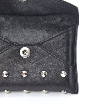 Alexander McQueen Calfskin Studded Skull Envelope Card Holder Black 12 of 13