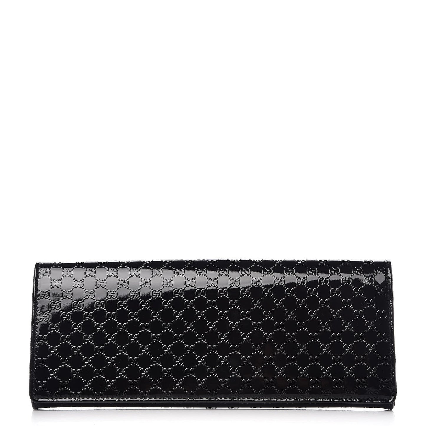 Patent Microguccissima Small Broadway Clutch Black