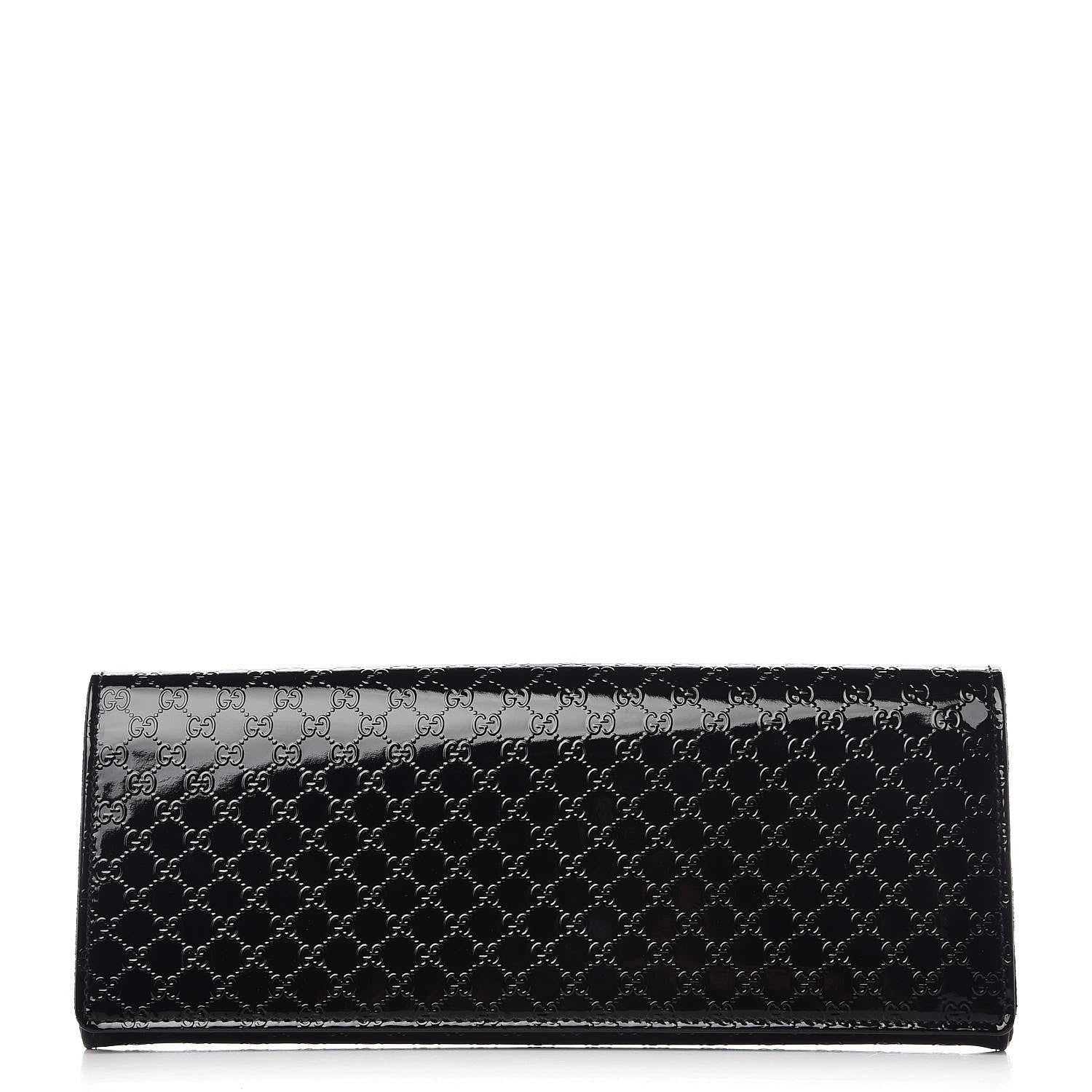 Gucci Patent Microguccissima Small Broadway Clutch Black 1 of 8