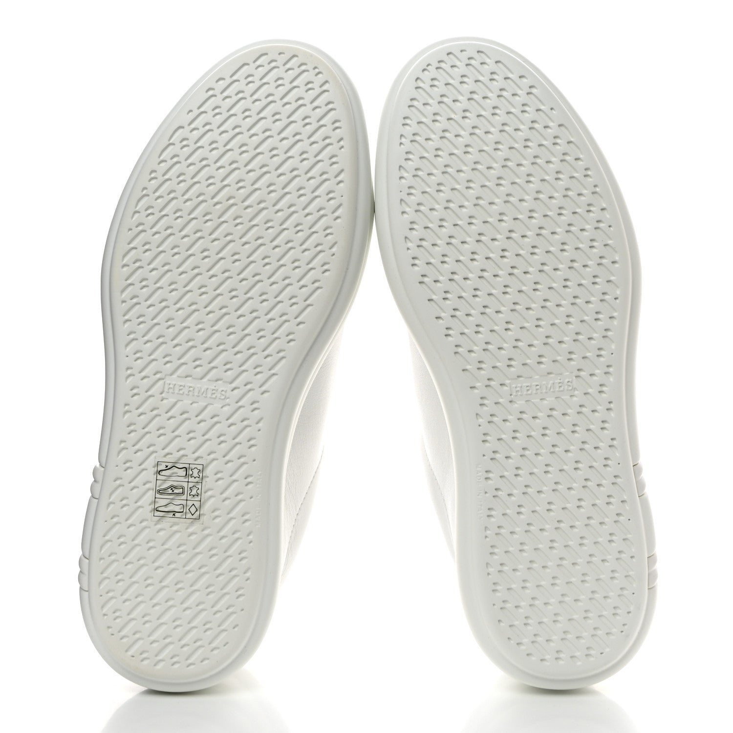 Hermes Calfskin Womens Happy Sneakers 36.5 White 5 of 8