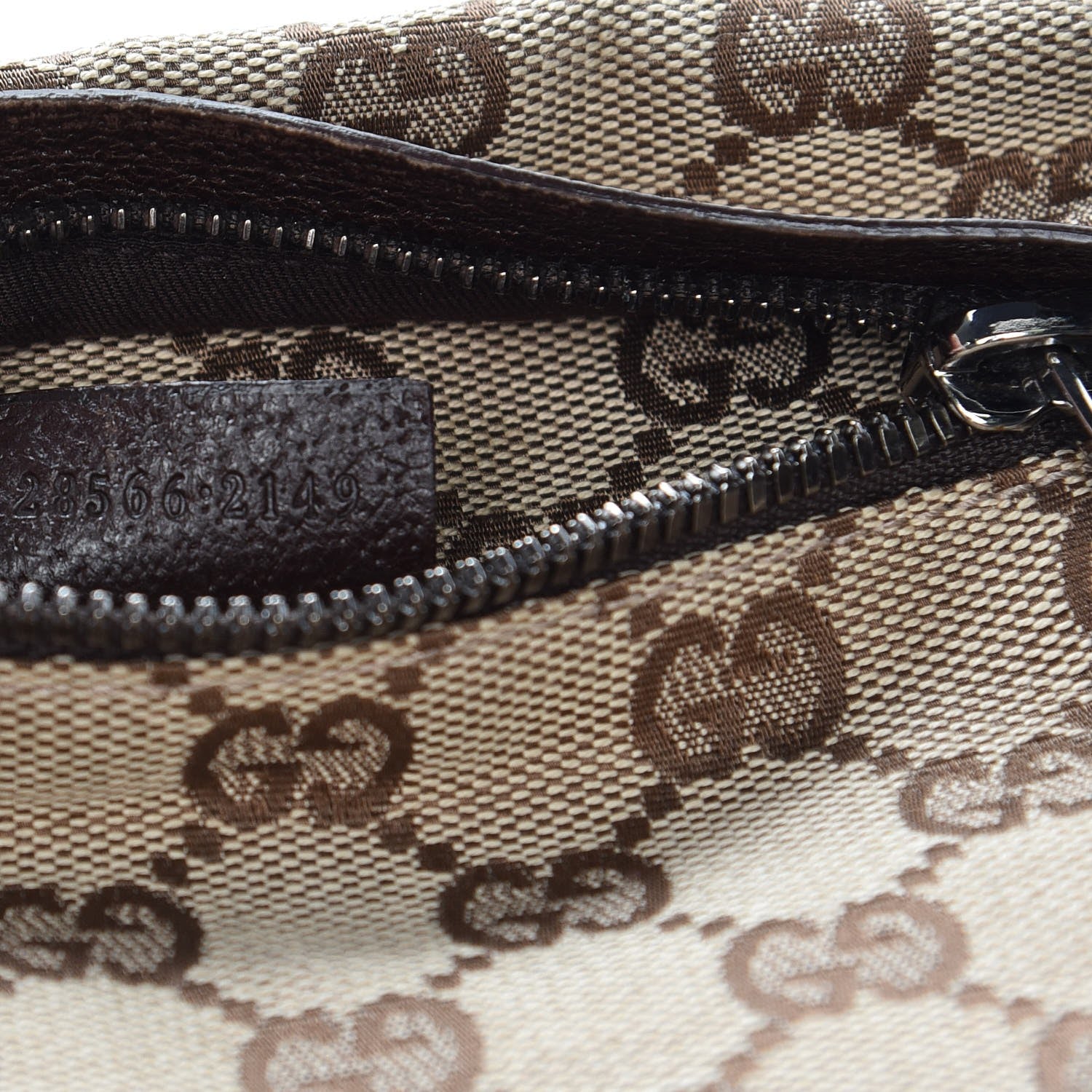Gucci GG Monogram Double Pocket Belt Bag Dark Brown 8 of 9