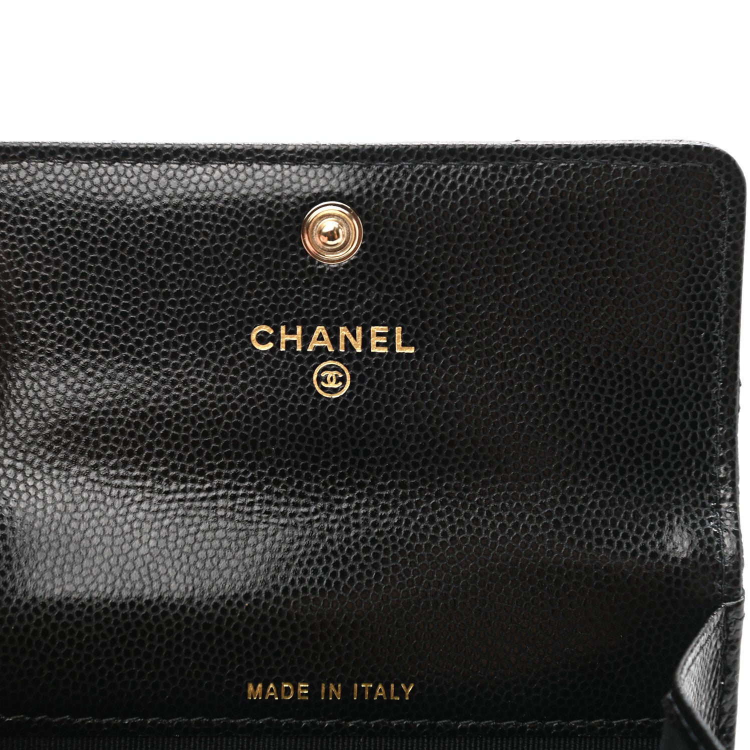 Chanel Caviar Quilted Crystal CC Flap Card Holder Black 6 of 9