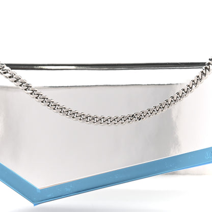 Jimmy Choo Metallic Mirror Fabric Emmie Clutch Bag Silver 8 of 11