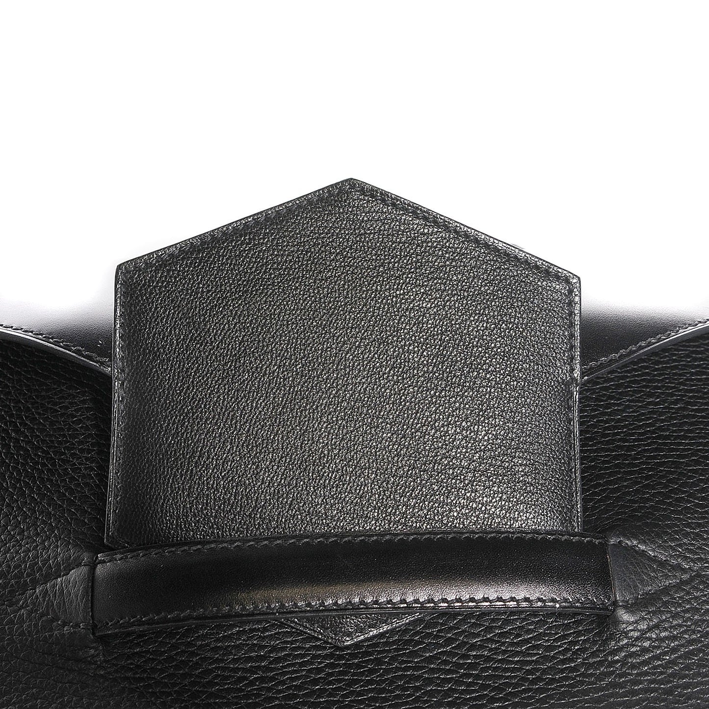 Box Calf Taurillon Clemence Faco Clutch Black
