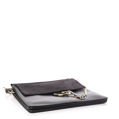 Chloe Suede Calfskin Medium Faye Shoulder Bag Carbon Grey 4 of 10
