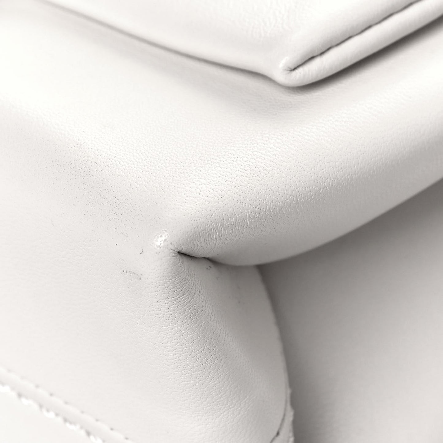 Calfskin Alix Soft Flap Clutch White