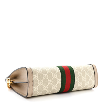 Gucci GG Supreme Monogram Textured Dollar Calfskin Web Small Ophidia Chain Shoulder Bag Beige Mystic White Oatmeal 4 of 11