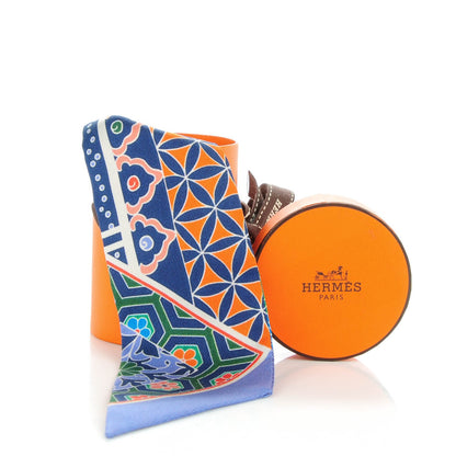 Hermes Silk Collections Imperiales Twilly Lavande Bleu Orange 6 of 6