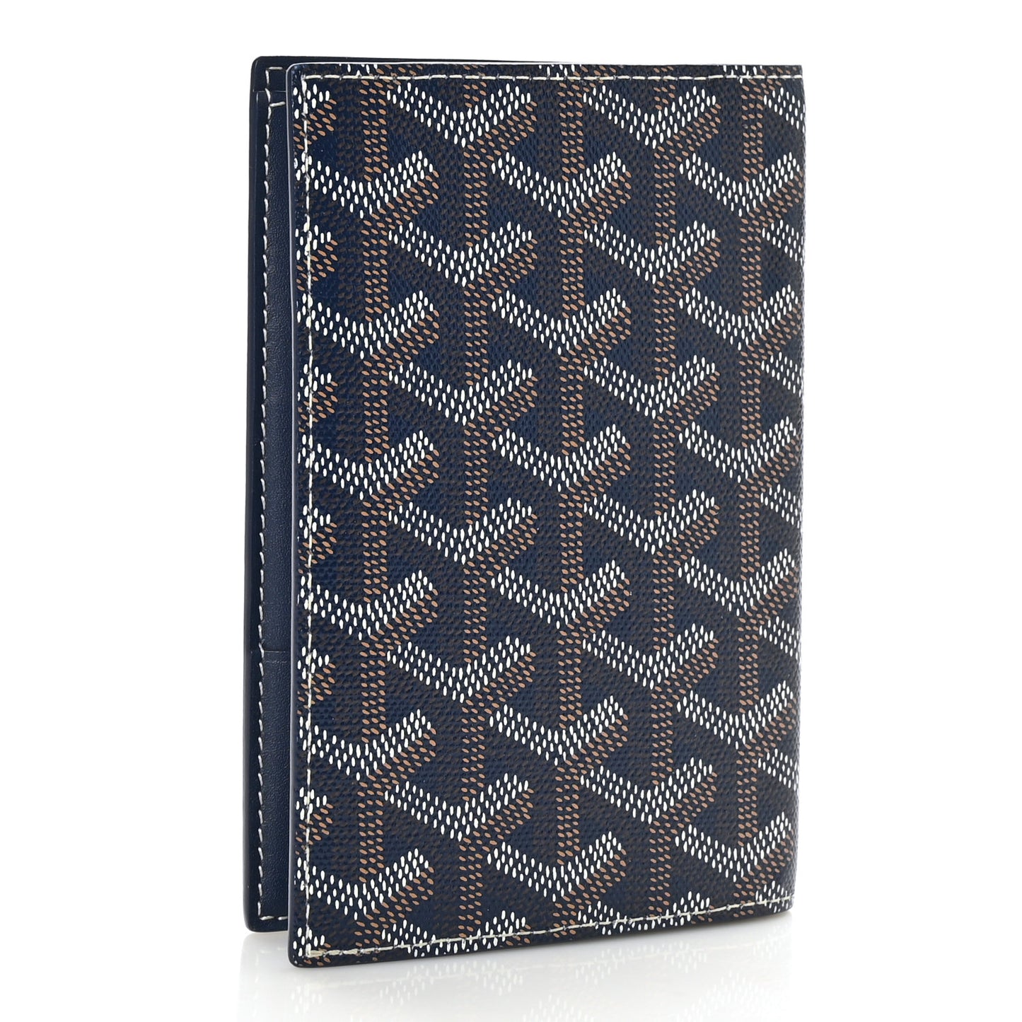 Goyardine Grenelle Passport Wallet Navy