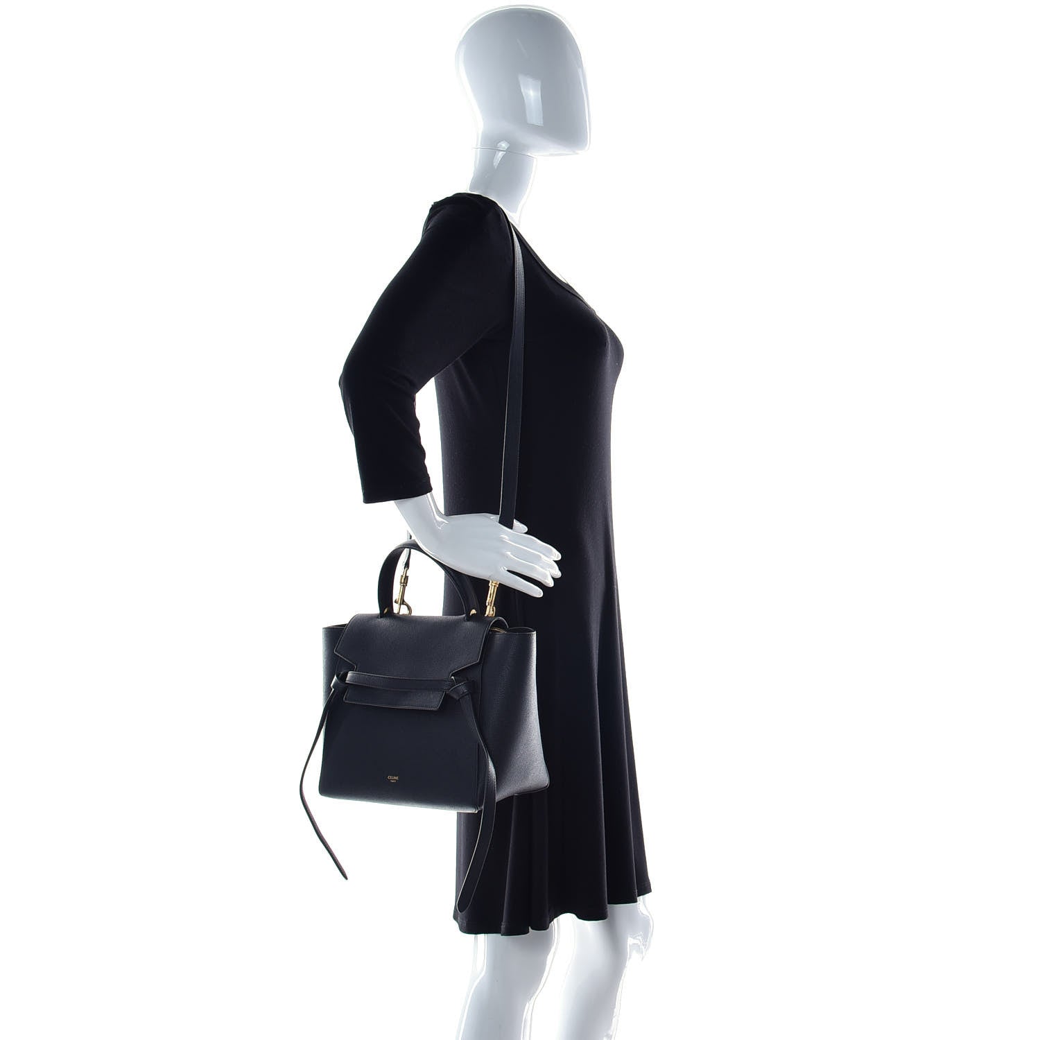 Celine Baby Grained Calfskin Micro Belt Bag Black 2 of 11