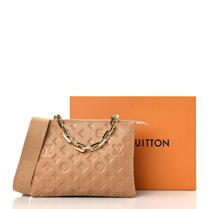 Louis Vuitton Lambskin Embossed Monogram Coussin PM Camel 11 of 11