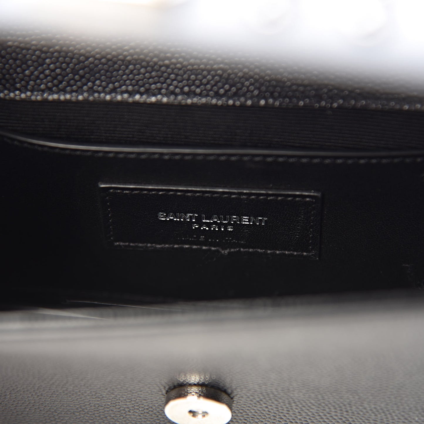 Calfskin Studded Small Monogram Kate Satchel Black