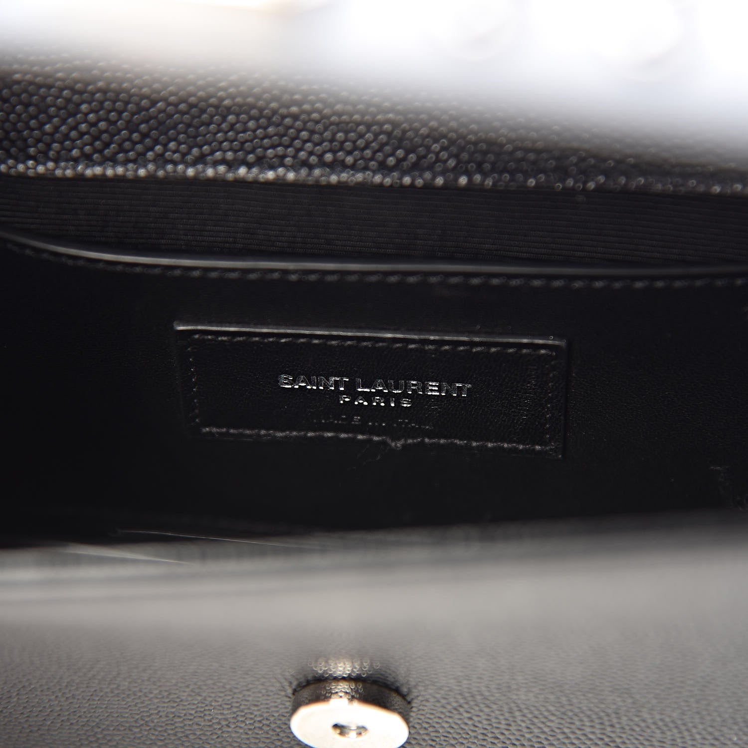 Saint Laurent Calfskin Studded Small Monogram Kate Satchel Black 7 of 10