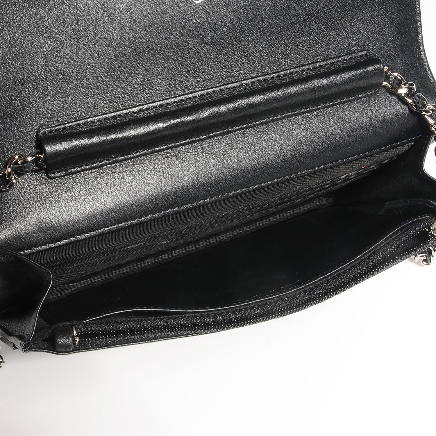 Chanel Caviar Timeless CC Wallet on Chain WOC Black 6 of 9