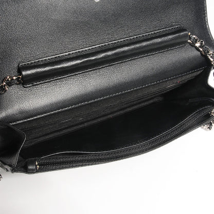 Chanel Caviar Timeless CC Wallet on Chain WOC Black 6 of 9