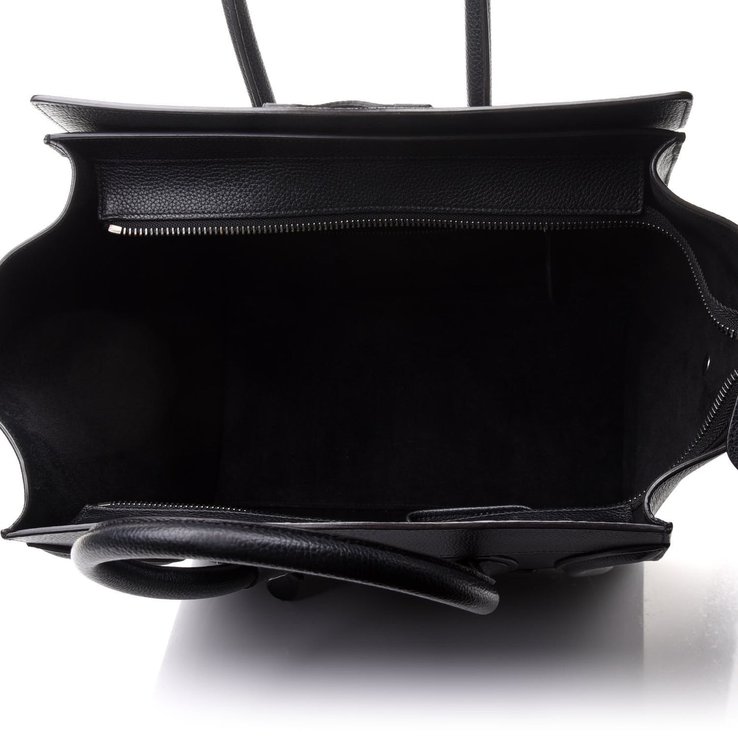 Drummed Calfskin Mini Luggage Black