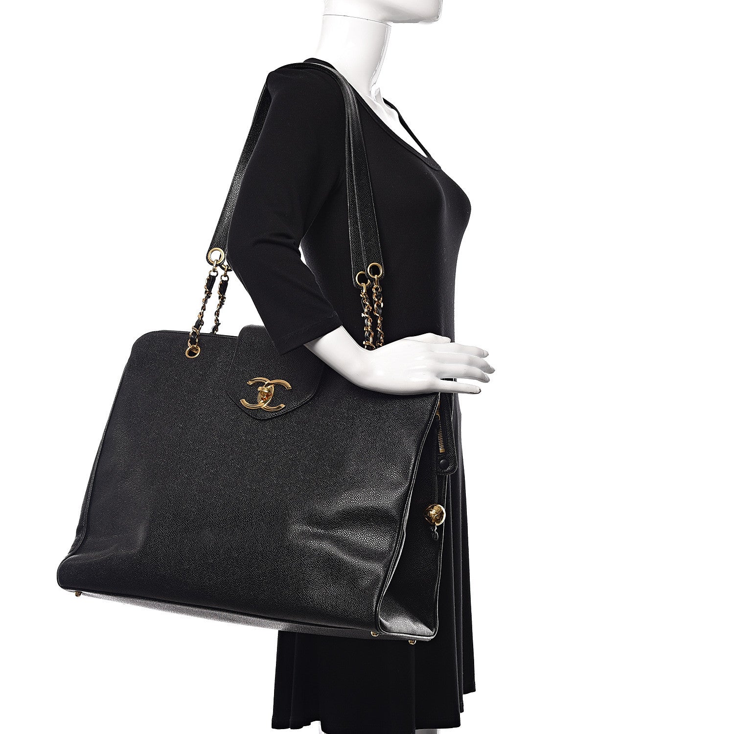 Chanel Caviar XL Weekender Bag Black 2 of 15