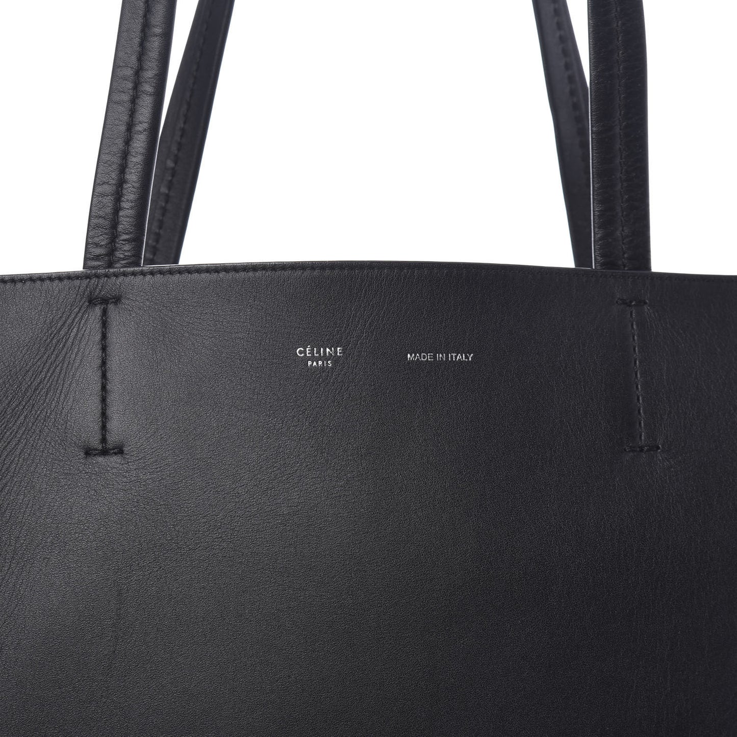 Smooth Calfskin Small Horizontal Cabas Phantom Black