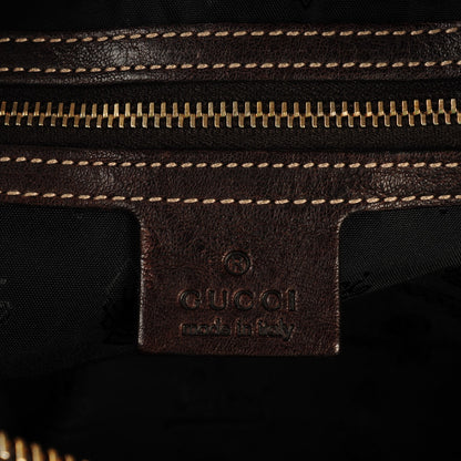 Gucci Suede Leather Medium Aviatrix Boston Black Brown 6 of 7