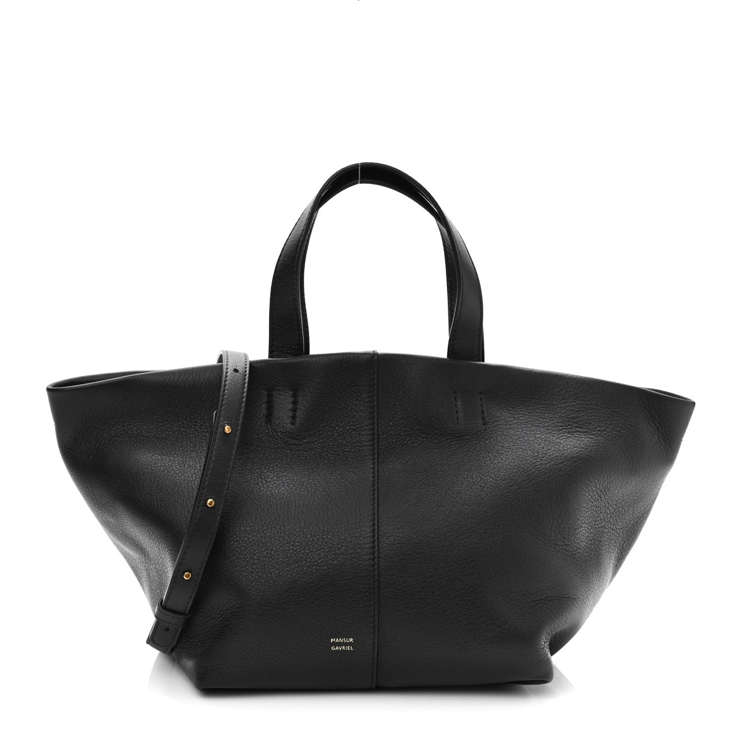 Calfskin Mini Tulipano Bag Black