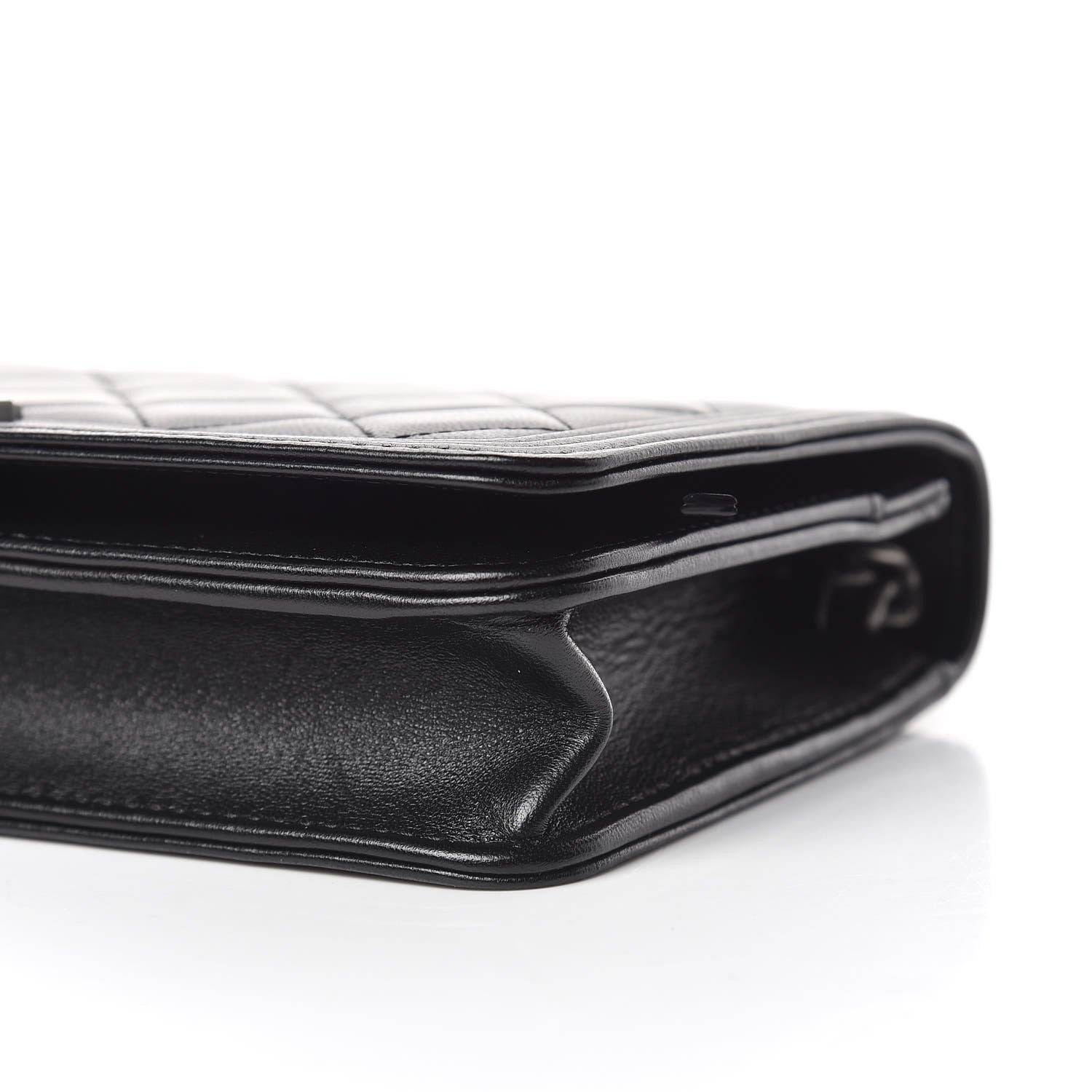 Chanel Lambskin Quilted Boy Wallet On Chain WOC Black 6 of 14
