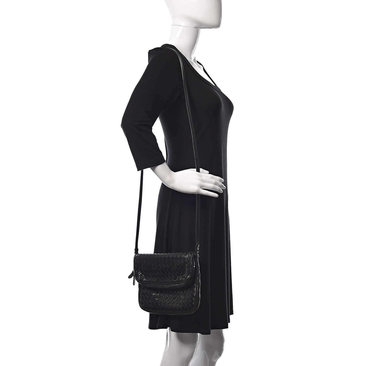 Bottega Veneta Nappa Intrecciato Crossbody Bag Black 2 of 10