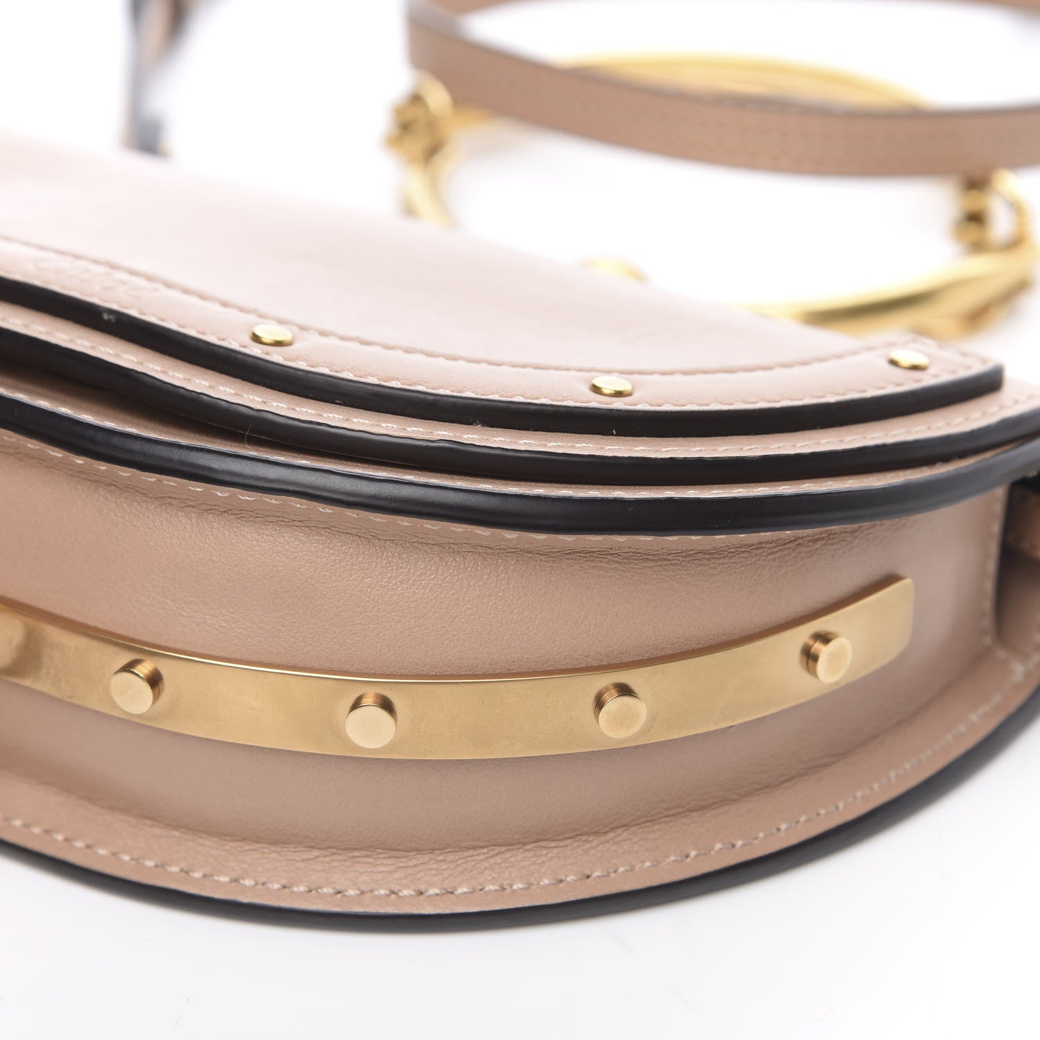 Chloe Calfskin Small Nile Bracelet Minaudiere Bag Biscotti Beige 10 of 12