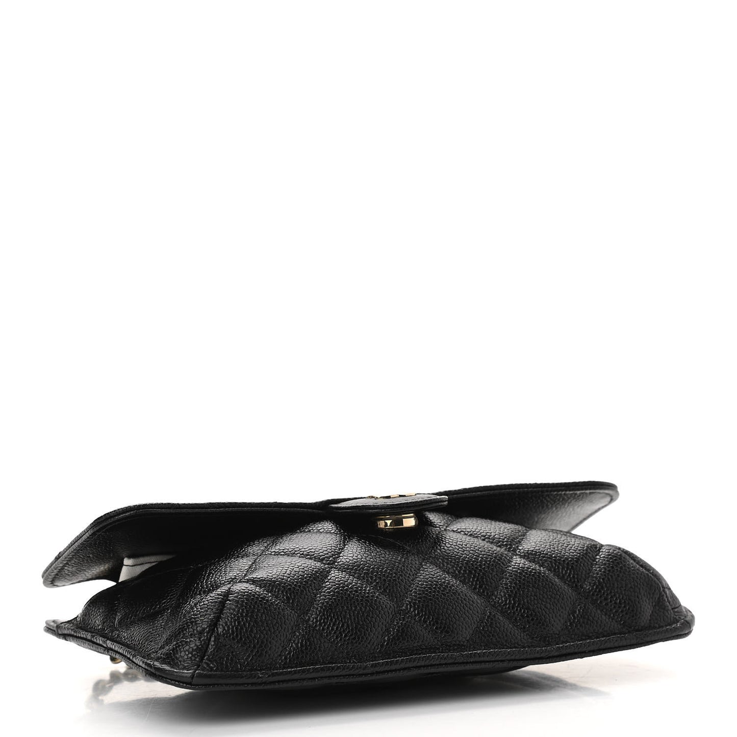 Jersey Fabric Quilted Foldable Tote With Chain Black Multicolor