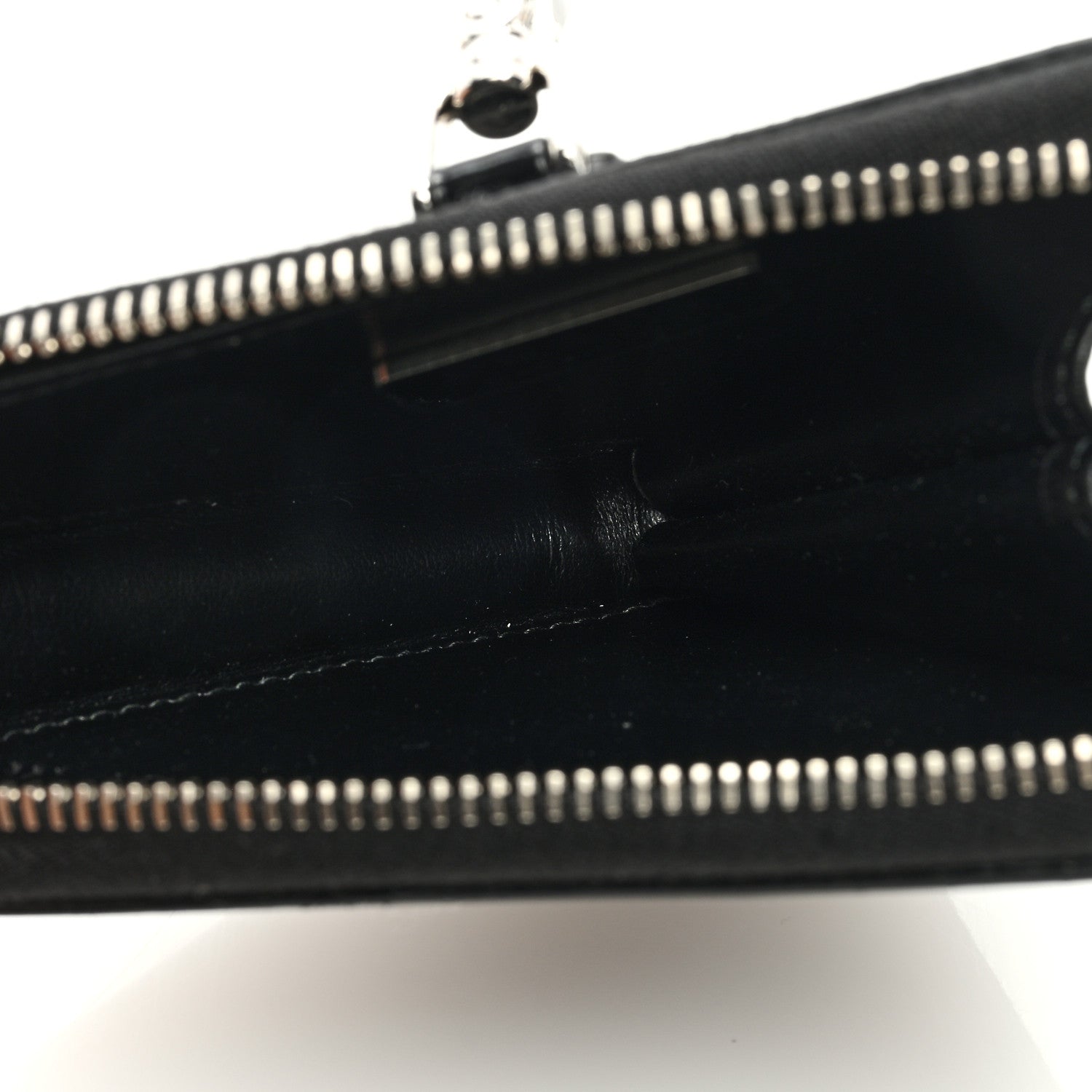 Prada Spazzolato Triangle Coin Pouch Bag Charm Black 5 of 6