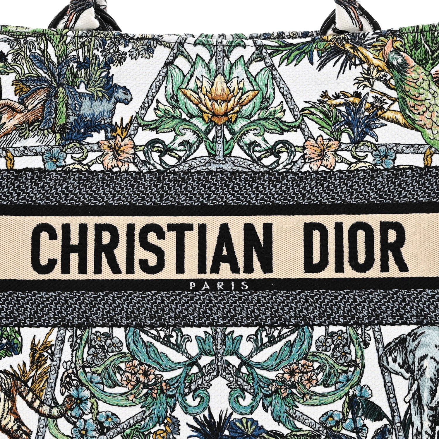 Christian Dior Canvas Embroidered Medium Etoile de Voyage Book Tote Multicolor 7 of 10