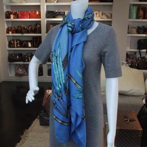 Hermes Cashmere Silk Brazil Shawl GM 140 2 of 7