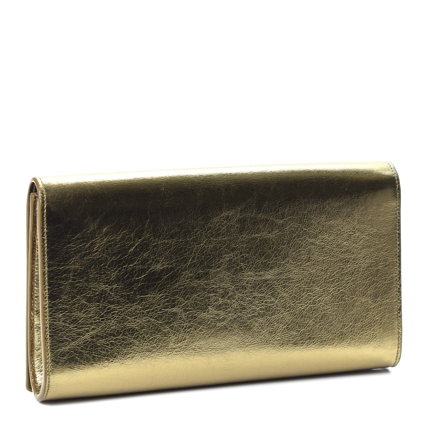 Metallic Calfskin Monogram Large Belle De Jour Clutch Gold