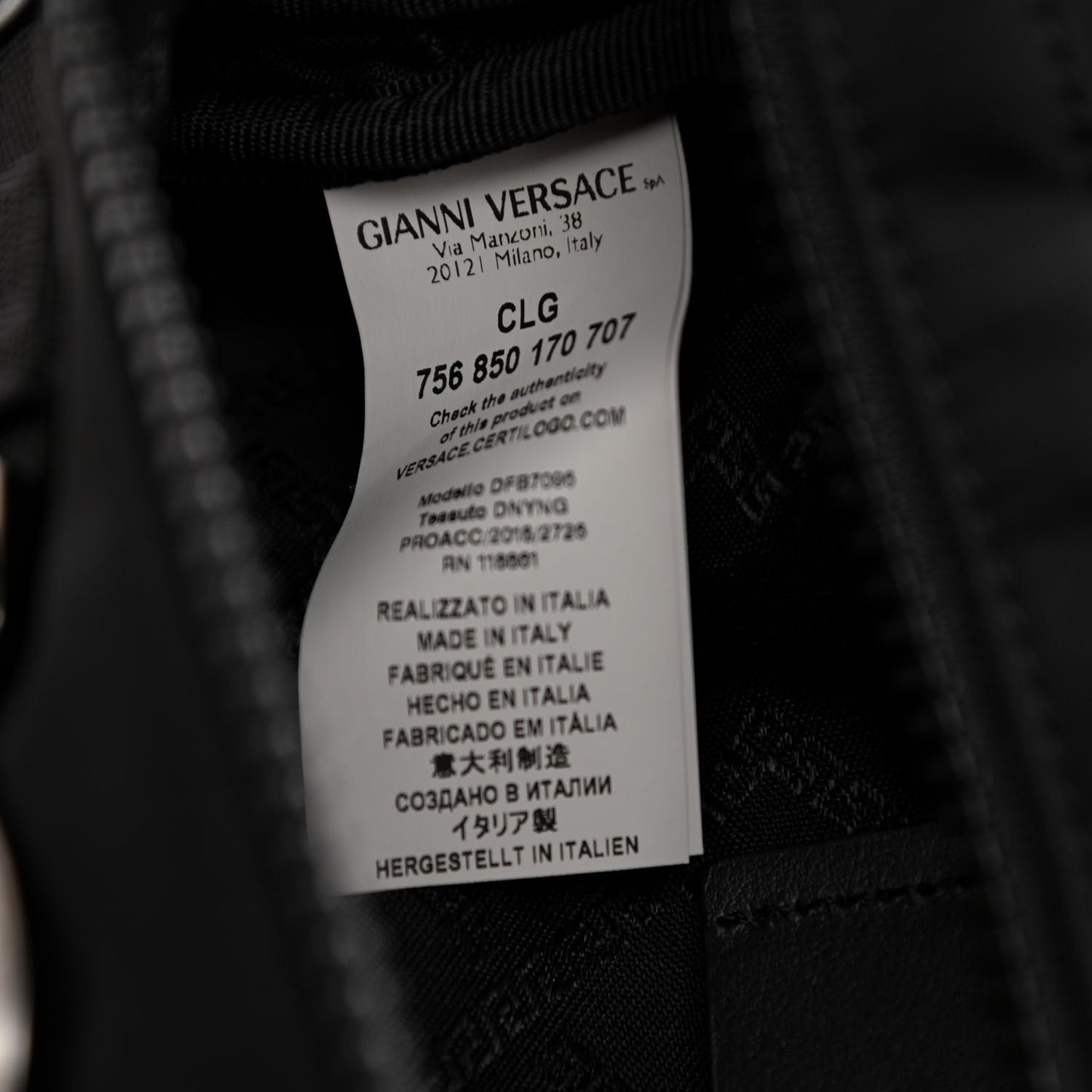 Nylon Palazzo Medusa Belt Bag Black