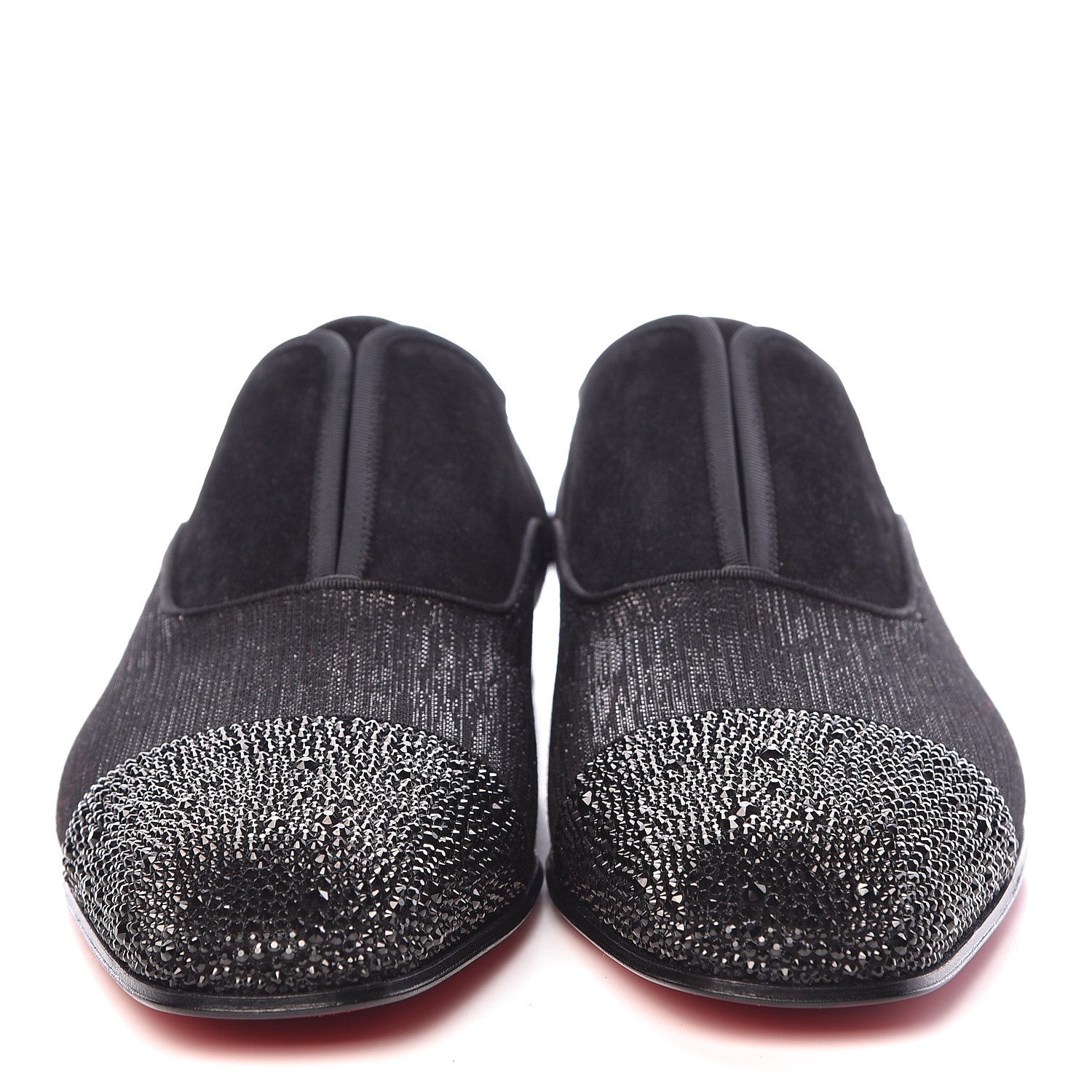 Christian Louboutin Suede Strass Mens Alpha Male Flat Loafers 42 Black 2 of 10