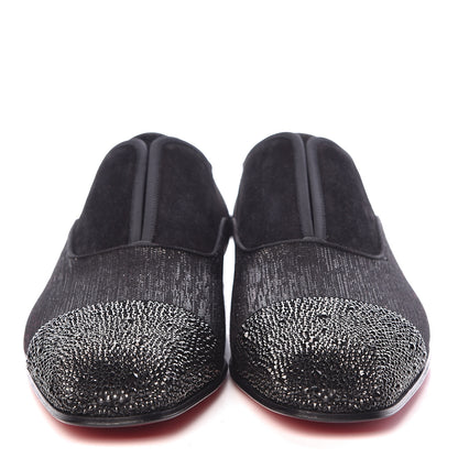 Christian Louboutin Suede Strass Mens Alpha Male Flat Loafers 42 Black 2 of 10