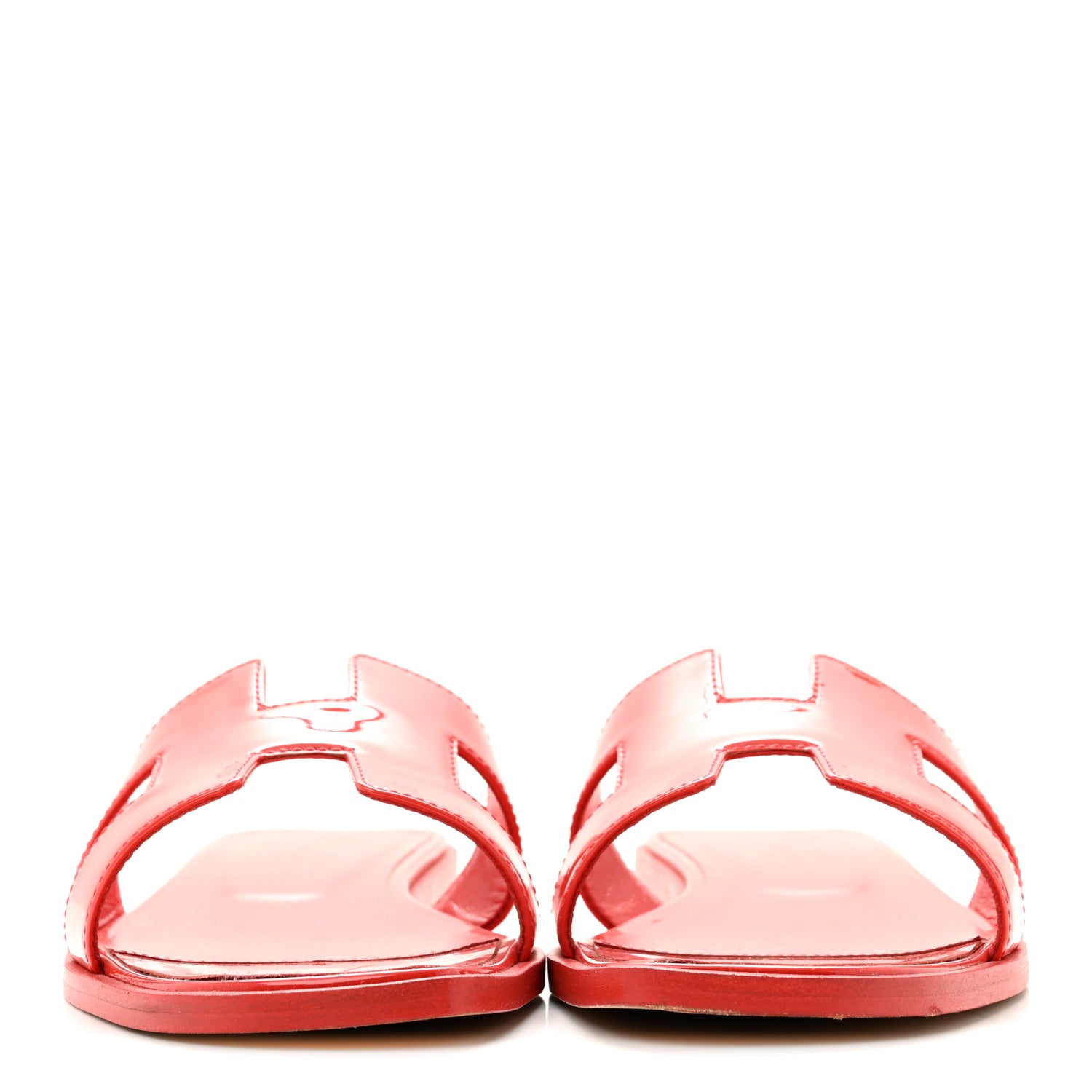 Hermes Patent Oran Sandals 38.5 Rose Jaipur 3 of 10