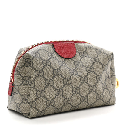 Gucci Soft GG Supreme Monogram Calfskin Medium Ophidia Cosmetic Case Beige Ebony Hibiscus Red 3 of 8