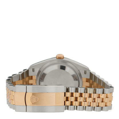 Rolex Stainless Steel 18K Everose Gold Diamond 36mm Oyster Perpetual Datejust Watch Rose Roman 126231 3 of 5