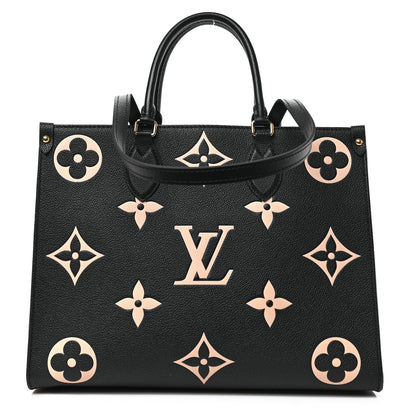 Louis Vuitton Empreinte Monogram Giant Onthego MM Black Beige 1 of 8